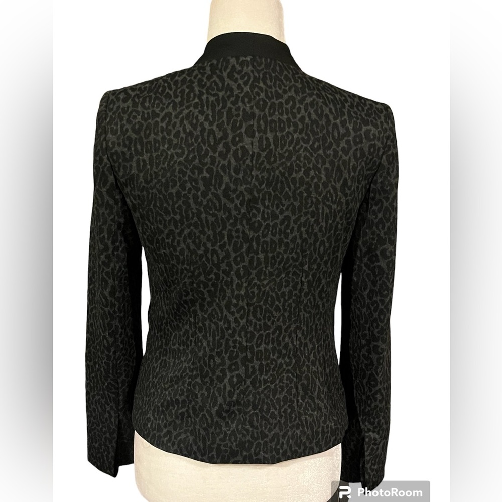 NWT ANN TAYLOR LOFT Black Leopard
Tuxedo Jacket Blazer Size 4 Petite Che… - Picture 5 of 12